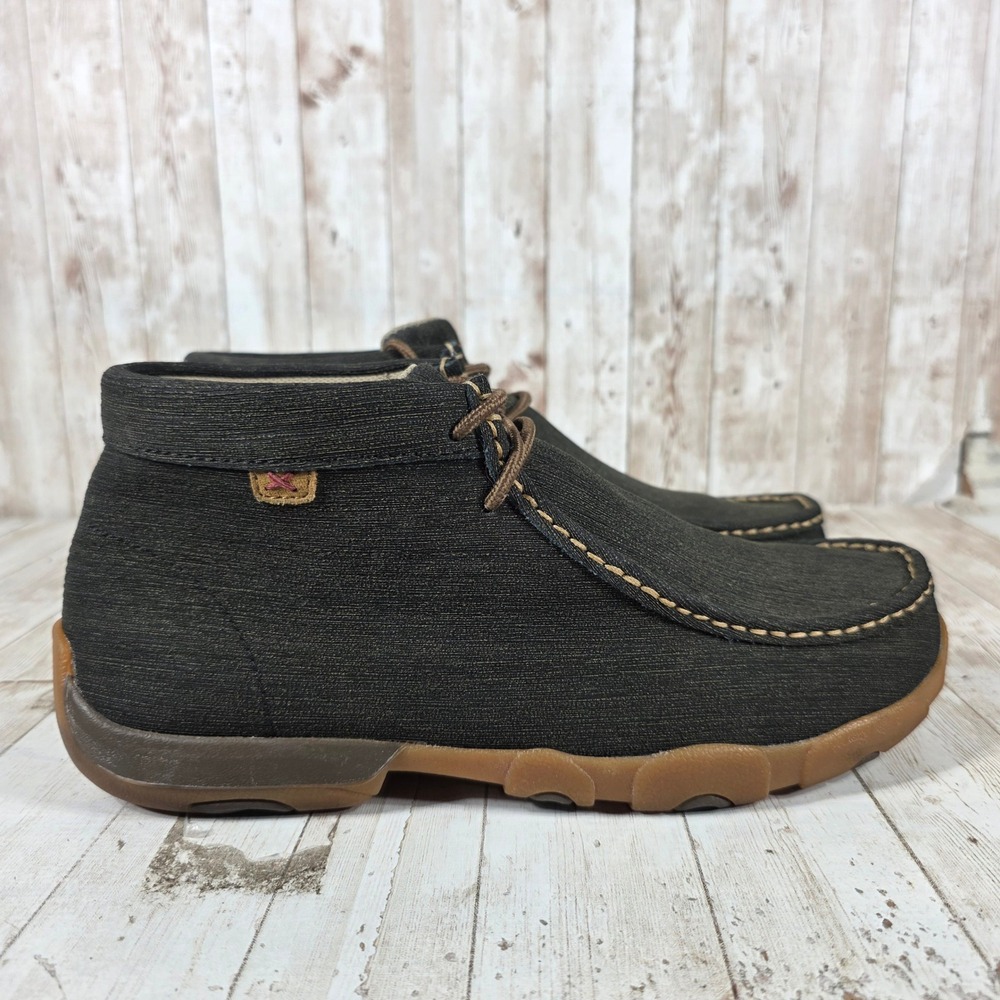 Twisted X Mens Driving Moc Chukka Boots Black Leather MDM0080 Size 10M